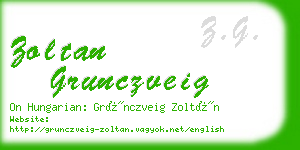 zoltan grunczveig business card